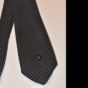 Vintage Classic Celine Paris Blue Patterned Luxury Silk Neck Tie Mens